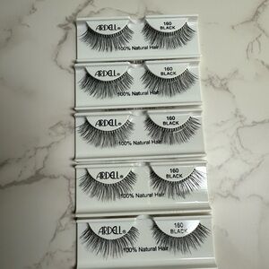 Lot of 5 pairs ARDELL 160 Black Natural Hair False Eyelashes